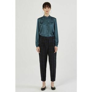 Pantaloni cu buzunare laterale si model in carouri - Rosu/Verde inchis/Albastru ultramarin imagine
