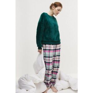 Bluza de pijama din fleece - Verde inchis imagine