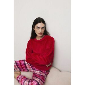 Bluza de pijama din fleece - Rosu imagine