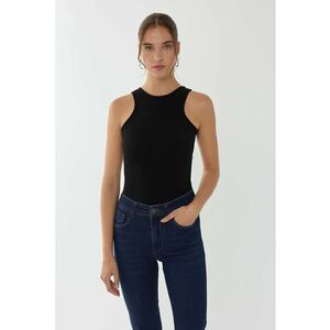 Body dama - spate deschis - slim fit - negru - jerseu imagine