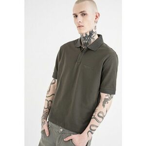 Tricou polo slim fit cu logo brodat - Kaki inchis imagine
