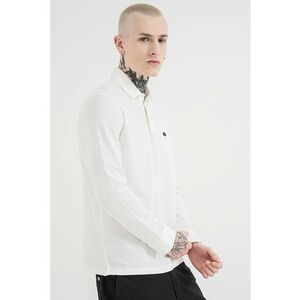 Bluza polo cu logo brodat - Alb imagine
