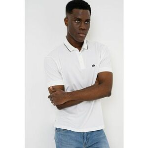 Tricou polo slim fit - Alb imagine