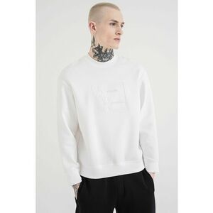 Bluza de trening din amestec de bumbac cu logo - Alb imagine
