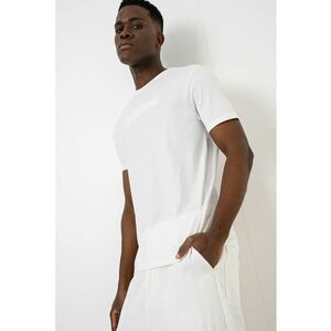 Tricou regular fit de bumbac cu logo pe piept - Alb imagine