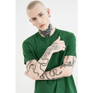 Tricou regular fit de bumbac cu logo pe piept - Verde imagine