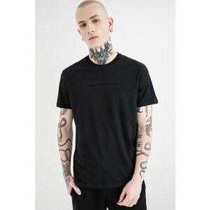 Tricou regular fit de bumbac cu logo pe piept - Negru stins imagine