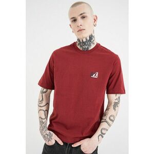Tricou de bumbac cu logo - Rosu inchis imagine