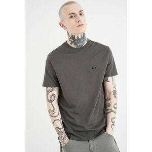 Tricou uni de bumbac cu logo discret - Kaki inchis imagine