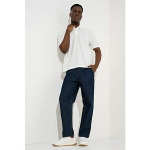 Tricou polo de bumbac cu model - Alb imagine