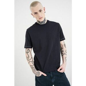 Tricou regular fit de bumbac - Alb/Bleumarin imagine