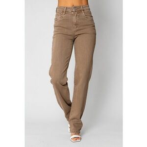 Blugi elastici regular Light Brown 19686 - Maro deschis imagine