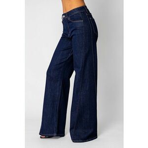 Blugi elastici largi Navy 19704 - BLUE imagine