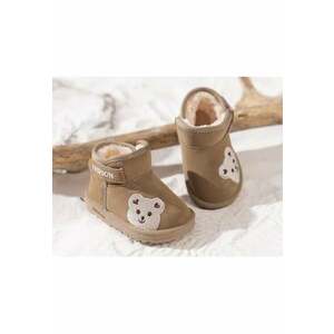 Cizme imblanite piele ecologica - maro - unisex - Maro imagine