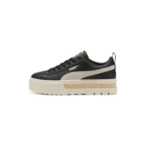 Pantofi sport flatform cu insertii din piele intoarsa Mayze - Negru/Maro taupe deschis imagine