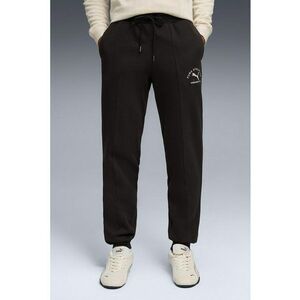 Pantaloni de trening din amestec de bumbac cu buzunare laterale - Negru imagine
