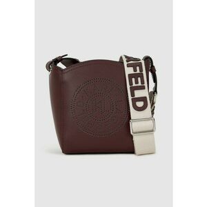 Geanta crossbody cu bareta logo - Visiniu imagine