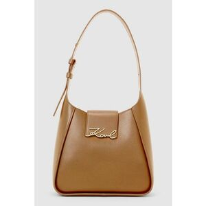 Geanta hobo din piele Signature - Caramel imagine