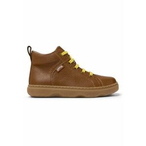 Pantofi sport inalti din piele Kiddo 8519 - Maro scortisoara/Galben pai imagine