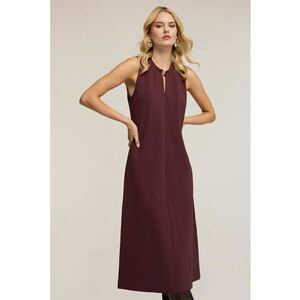 Rochie fara maneci cu decupaj discret - Violet tyrian imagine