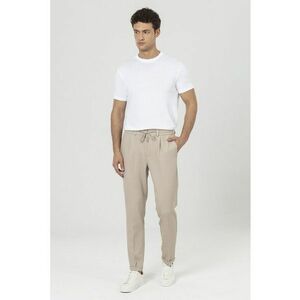 Pantaloni uni cu snur - Bej imagine