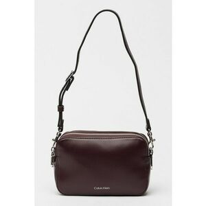 Geanta crossbody de piele ecologica cu bareta suplimentara - Violet pruna imagine