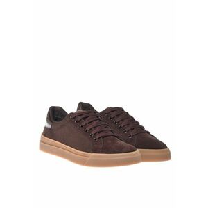 Pantofi sport low-cut din piele intoarsa - Maro imagine
