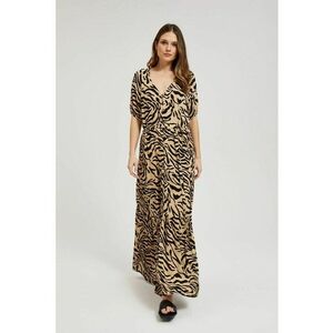 Rochie maxi beige cu model - Bej imagine