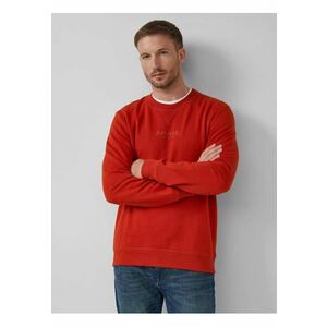 Bluza barbati cu decolteu la baza gatului - logo - Regular Fit - Caramiziu imagine