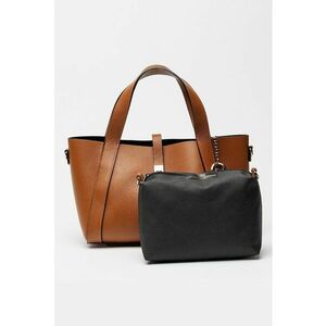 Geanta shopper din piele - Maro scortisoara imagine