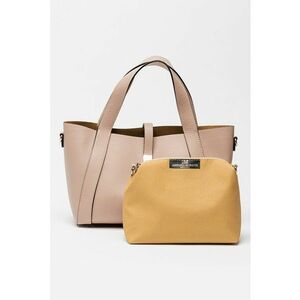 Geanta shopper din piele - Roz prafuit imagine