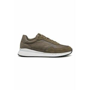 Pantofi sport cu insertii de piele intoarsa - Maro inchis imagine