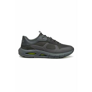 Pantofi sport low-cut cu garnituri de piele - Gri inchis imagine