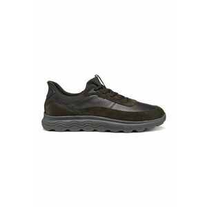 Pantofi sport cu garnituri de piele si piele intoarsa - Maro inchis imagine