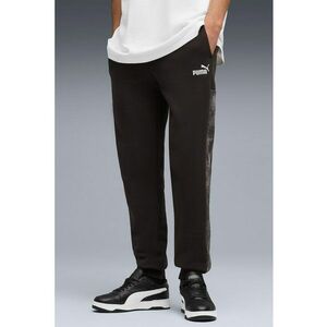 Pantaloni de trening din amestec de bumbac cu buzunare laterale - Negru imagine