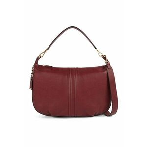 Geanta din piele cu bareta de umar Aurelyi - Visiniu imagine