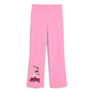 Pantaloni cu croiala ampla si imprimeu Hello Kitty - Alb/Roz zmeuriu/Roz pastel imagine
