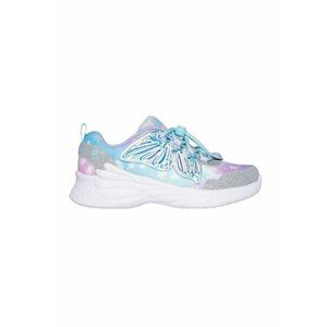 Pantofi sport cu aspect stralucitor si LED-uri Dream Racer - Albastru deschis/Argintiu imagine