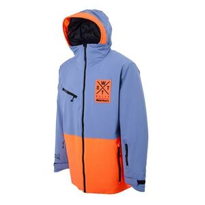 Jacheta cu gluga pentru snowboard Temper - Portocaliu mandarina/Albastru deschis imagine