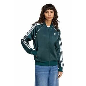 Bluza de trening din satin cu fermoar SST - Albastru petrol imagine