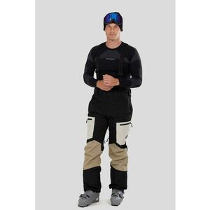 Pantaloni cu model colorblock pentru ski Nexara 3L - Negru/Bej deschis imagine