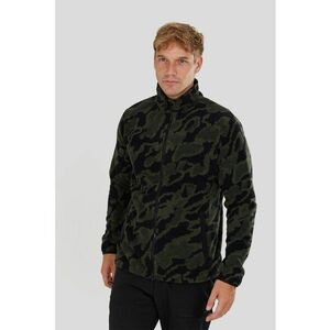 Bluza cu fermoar pentru trekking Nestor II - Negru/Kaki pal imagine
