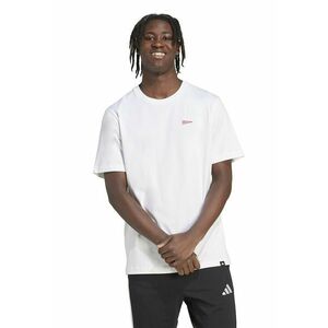 Tricou de bumbac cu logo brodat - Alb optic imagine