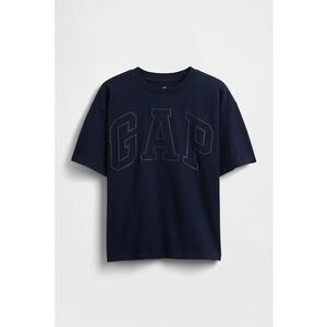 Tricou de bumbac cu imprimeu logo - Bleumarin imagine