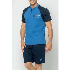 Pijama cu maneci raglan - Albastru imagine