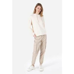 Hanorac regular fit din bumbac - Alb fildes imagine