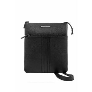 Geanta crossbody din piele - Negru imagine
