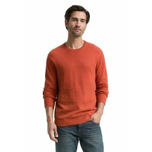 Pulover din amestec de bumbac si casmir - Portocaliu mandarina imagine