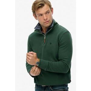 SUPERDRY - Bluza de trening relaxed fit din bumbac organic cu fenta scurta cu fermoar imagine