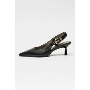 Pantofi slingback de piele - Negru imagine